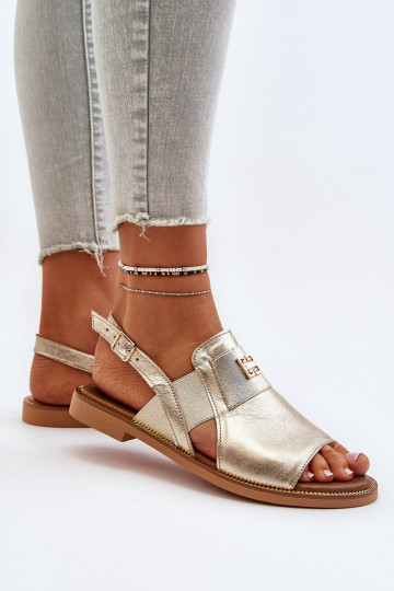 Sandalias para mujer Zazoo 40385 color dorado 2