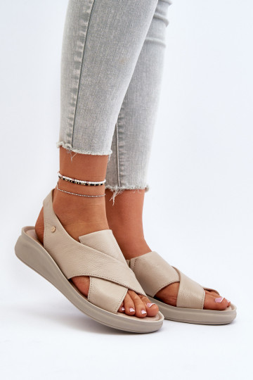 Sandalias para mujer Zazoo 40392 color arena 2