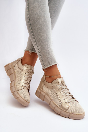 Zapatos de cuero para mujer Tai turiciejka 05850-22 color marfil 2