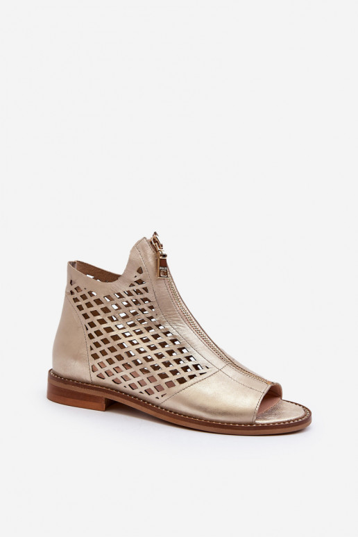 Zazoo 977/L Piel Sandalias caladas Al castillo color dorado Zazoo 977/L Piel Sandalias caladas Al castillo color dorado