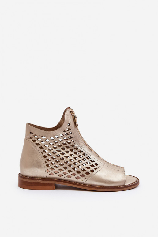 Zazoo 977/L Piel Sandalias caladas Al castillo color dorado Zazoo 977/L Piel Sandalias caladas Al castillo color dorado