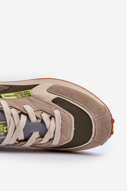 zapatillas Zapatillas modelo zapatos. Tiene quesculino Memory Foam System Big Star NN174345 de color caqui