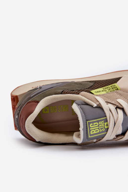 zapatillas Zapatillas modelo zapatos. Tiene quesculino Memory Foam System Big Star NN174345 de color caqui