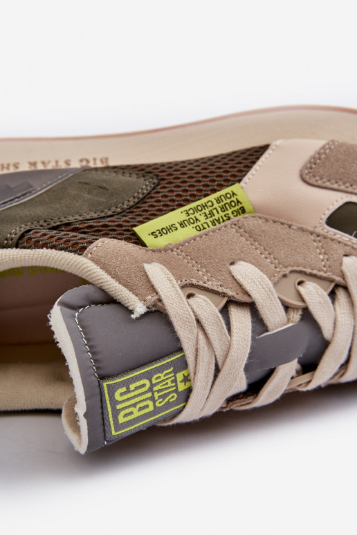 zapatillas Zapatillas modelo zapatos. Tiene quesculino Memory Foam System Big Star NN174345 de color caqui