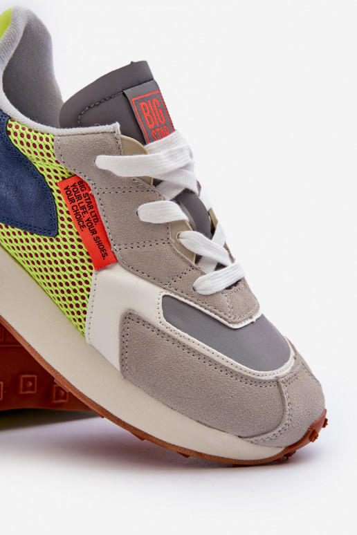 zapatillas Zapatillas modelo zapatos. Tiene quesculino Memory Foam System Big Star NN174344 color gris zapatillas Zapatillas modelo zapatos. Tiene quesculino Memory Foam System Big Star NN174344 color gris