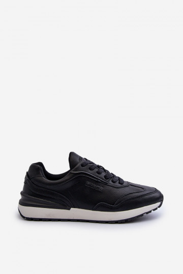 Zapatillas modelo zapatos. Tiene quesculino Piel BIG STAR NN174287 de color negro 2