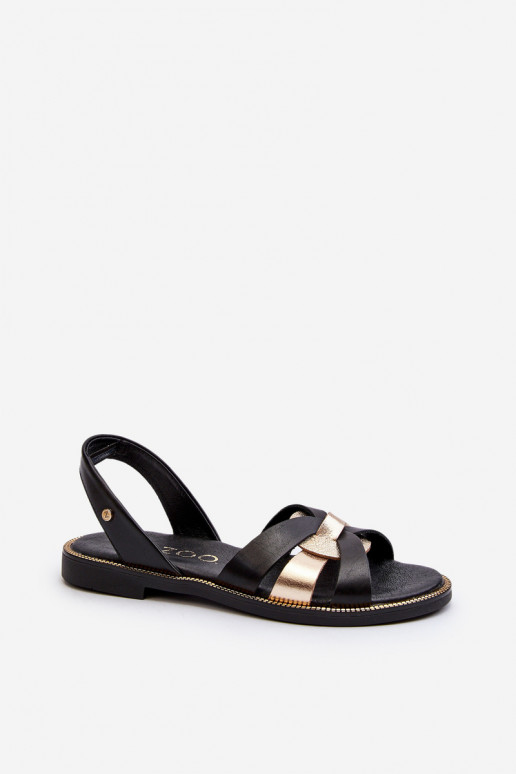 Zazoo 40382 Sandalias de mujer Piel de color negro Zazoo 40382 Sandalias de mujer Piel de color negro