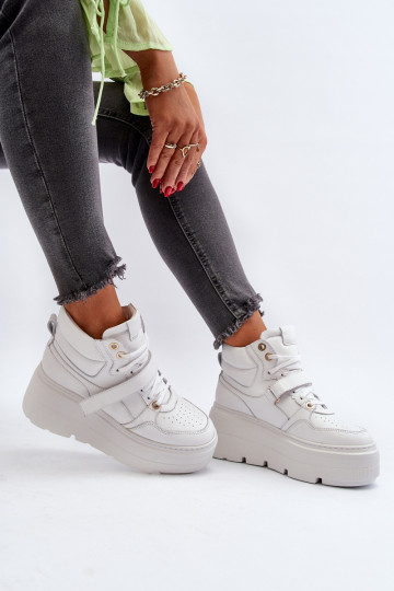Zazoo 3450 Piel Zapatillas modelo zapatos. Femenino el color blanco 2
