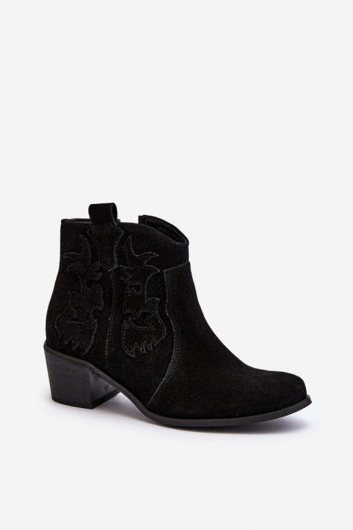 Zazoo 3426 Femenino Zapatos de gamuza estilo vaquero de color negro Zazoo 3426 Femenino Zapatos de gamuza estilo vaquero de color negro