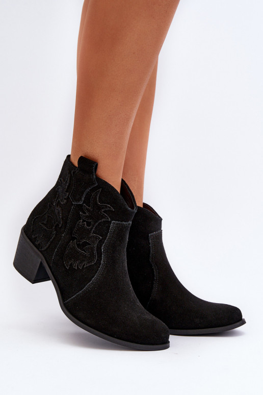 Zazoo 3426 Femenino Zapatos de gamuza estilo vaquero de color negro Zazoo 3426 Femenino Zapatos de gamuza estilo vaquero de color negro