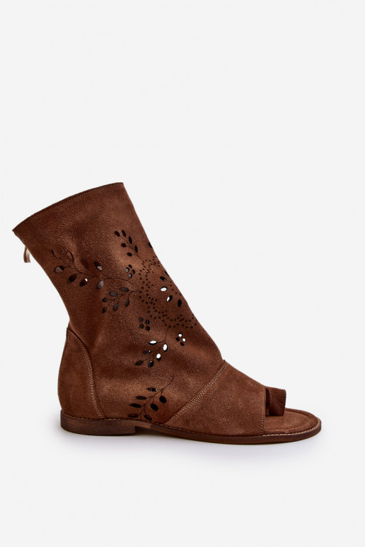 Zazoo 3437 Femenino Sandalias de ante con una bota Al castillo color marrón Zazoo 3437 Femenino Sandalias de ante con una bota Al castillo color marrón