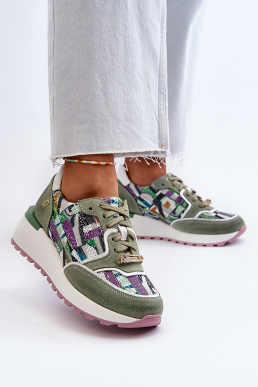 Piel Zapatillas modelo zapatos. Femenino con una plataforma Tiene queciejka 06390-09 SeledynoAe Piel Zapatillas modelo zapatos. Femenino con una plataforma Tiene queciejka 06390-09 SeledynoAe