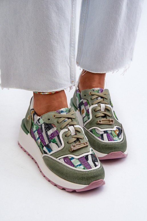 Piel Zapatillas modelo zapatos. Femenino con una plataforma Tiene queciejka 06390-09 SeledynoAe Piel Zapatillas modelo zapatos. Femenino con una plataforma Tiene queciejka 06390-09 SeledynoAe