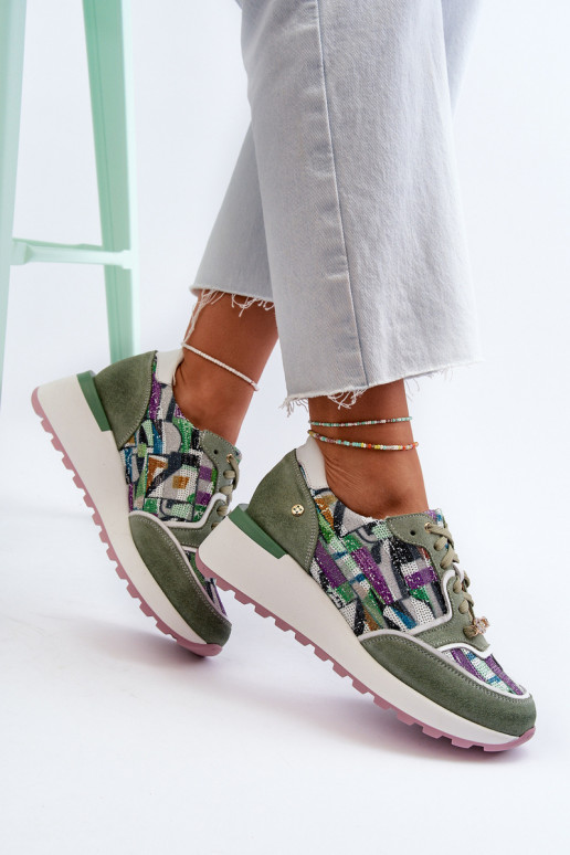 Piel Zapatillas modelo zapatos. Femenino con una plataforma Tiene queciejka 06390-09 SeledynoAe Piel Zapatillas modelo zapatos. Femenino con una plataforma Tiene queciejka 06390-09 SeledynoAe