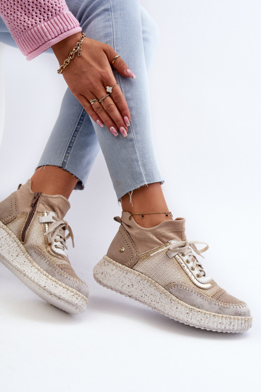 de gamuza zapatos Femenino Tiene queciejka 06405-04 beige de gamuza zapatos Femenino Tiene queciejka 06405-04 beige