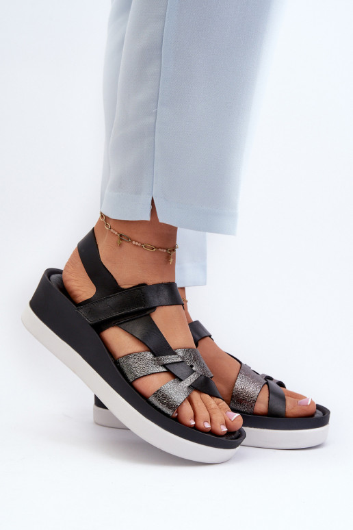 Zazoo 40397 Femenino Sandalias de mujer con una plataforma de color negro Zazoo 40397 Femenino Sandalias de mujer con una plataforma de color negro