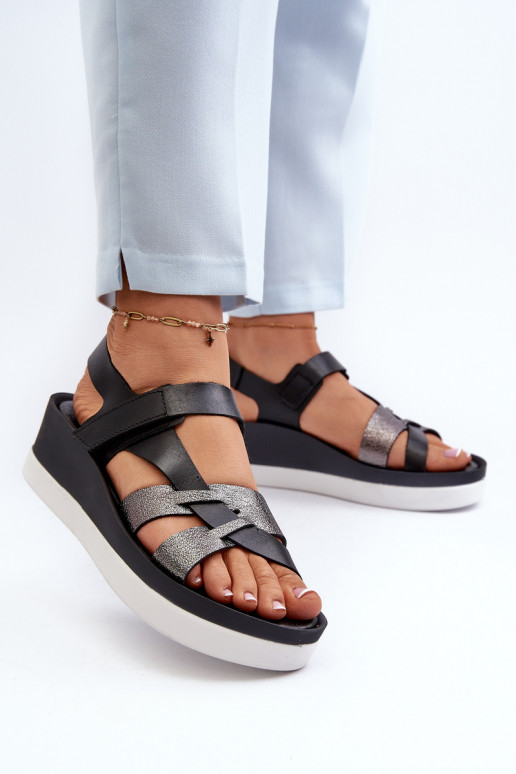 Zazoo 40397 Femenino Sandalias de mujer con una plataforma de color negro Zazoo 40397 Femenino Sandalias de mujer con una plataforma de color negro