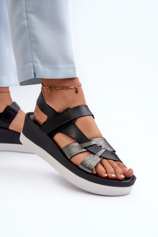 Zazoo 40397 Femenino Sandalias de mujer con una plataforma de color negro Zazoo 40397 Femenino Sandalias de mujer con una plataforma de color negro