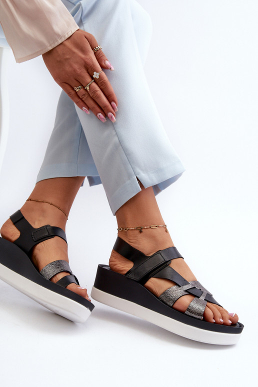 Zazoo 40397 Femenino Sandalias de mujer con una plataforma de color negro Zazoo 40397 Femenino Sandalias de mujer con una plataforma de color negro