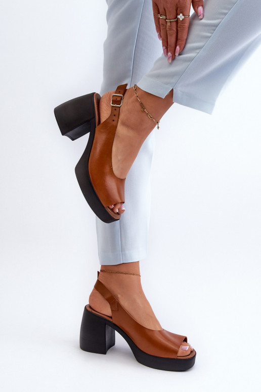 Zazoo 40376 Sandalias de mujer En tacones enormes color marrón Zazoo 40376 Sandalias de mujer En tacones enormes color marrón