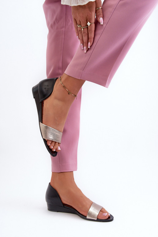 Sandalias de mujer Tiene queciejka 1971-67 Negro y-color dorado Sandalias de mujer Tiene queciejka 1971-67 Negro y-color dorado