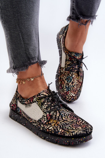 Zapatos de mujer con estampado Tai turiciejka 06347-01 color negro 2