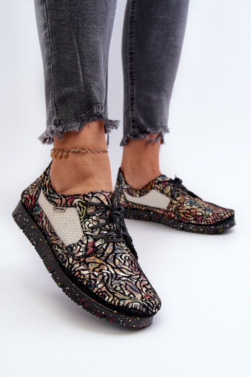 Estampado zapatos Femenino Tiene queciejka 06347-01 de color negro Estampado zapatos Femenino Tiene queciejka 06347-01 de color negro