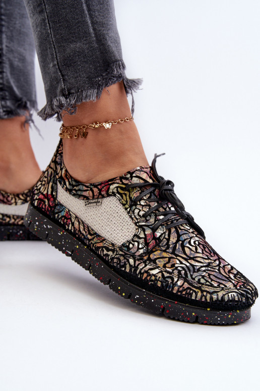 Estampado zapatos Femenino Tiene queciejka 06347-01 de color negro Estampado zapatos Femenino Tiene queciejka 06347-01 de color negro