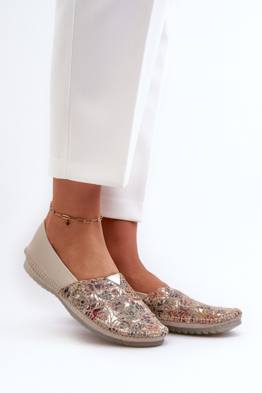 Femenino bailarinas Tiene queciejka 1930B-04 beige Femenino bailarinas Tiene queciejka 1930B-04 beige