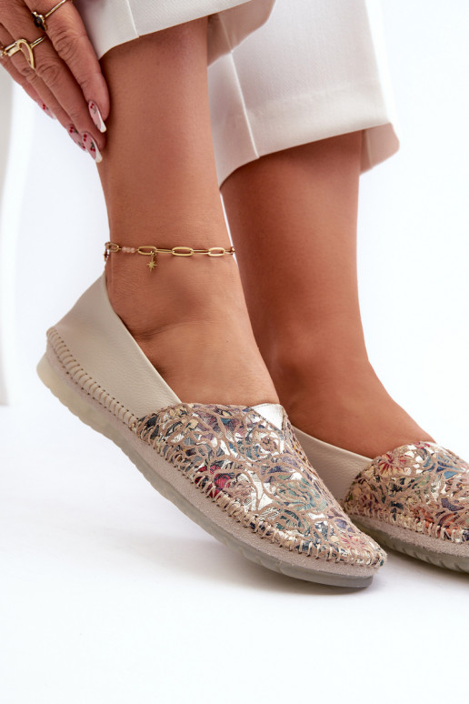 Femenino bailarinas Tiene queciejka 1930B-04 beige Femenino bailarinas Tiene queciejka 1930B-04 beige