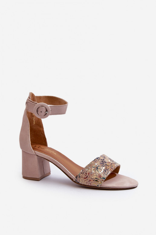 Tacones elegantes de ante Tiene queciejka 04141-49 beige Tacones elegantes de ante Tiene queciejka 04141-49 beige