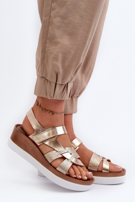 Zazoo 40397 Femenino Sandalias de mujer con una plataforma color dorado Zazoo 40397 Femenino Sandalias de mujer con una plataforma color dorado