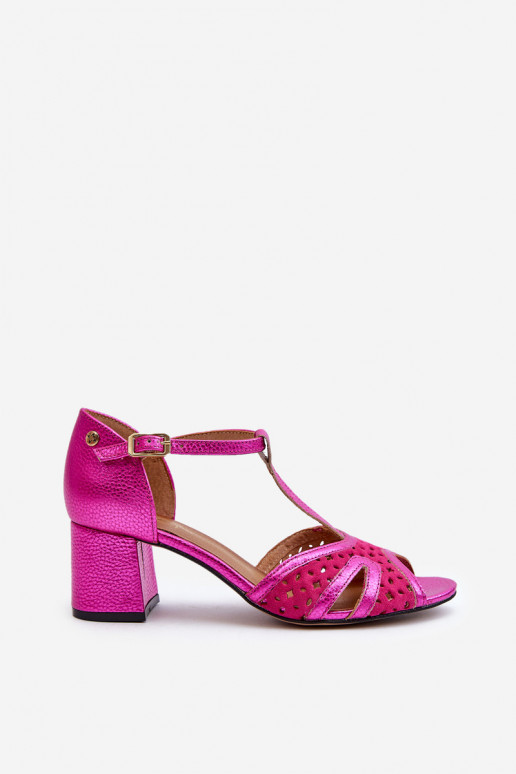 sandalias Piel Femenino con tacones Tiene queciejka 06551-15 color rosa sandalias Piel Femenino con tacones Tiene queciejka 06551-15 color rosa