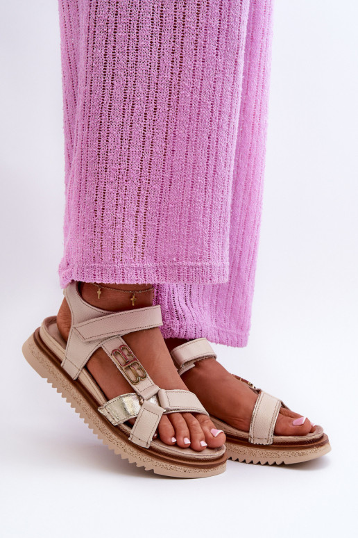 Zazoo 50103 Femenino Sandalias de mujer con una plataforma beige Zazoo 50103 Femenino Sandalias de mujer con una plataforma beige