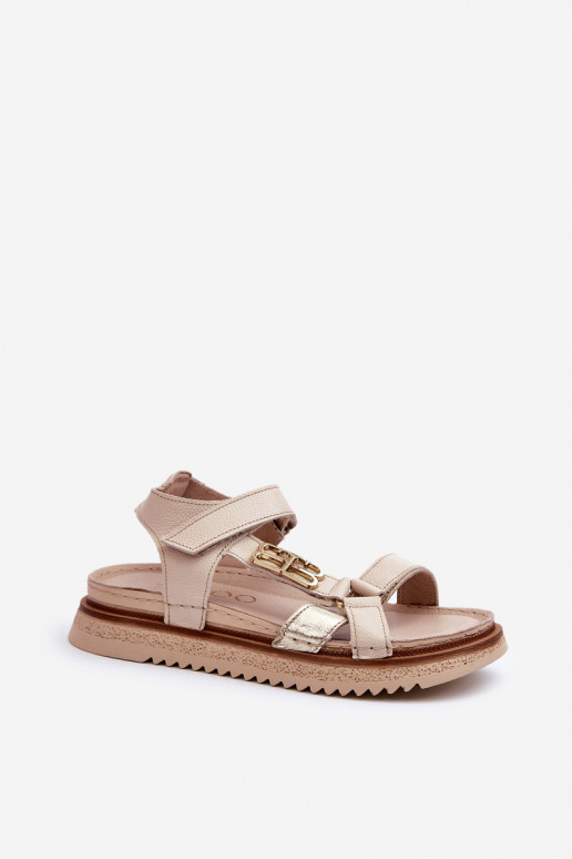 Zazoo 50103 Femenino Sandalias de mujer con una plataforma beige Zazoo 50103 Femenino Sandalias de mujer con una plataforma beige