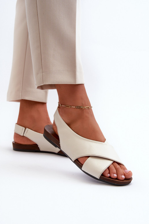 Zazoo 40407 sandalias Piel Femenino color marfil Zazoo 40407 sandalias Piel Femenino color marfil