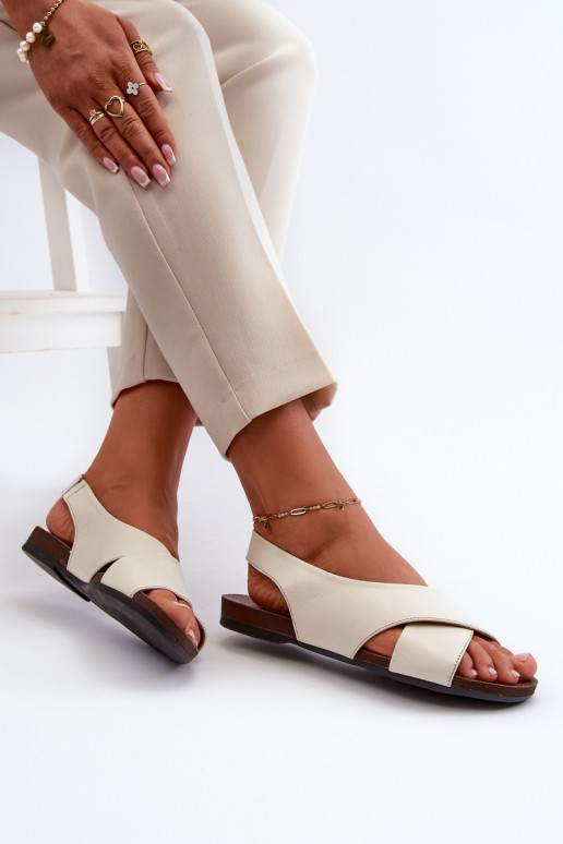 Zazoo 40407 sandalias Piel Femenino color marfil Zazoo 40407 sandalias Piel Femenino color marfil