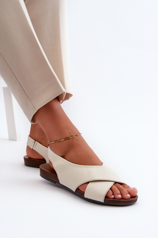 Zazoo 40407 sandalias Piel Femenino color marfil Zazoo 40407 sandalias Piel Femenino color marfil