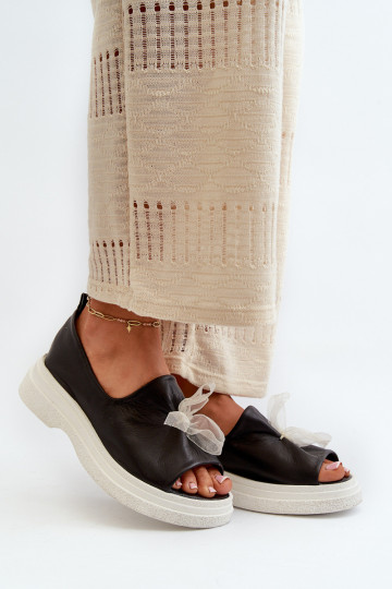 Zazoo 2939 Sandalias de mujer Femenino con cintas de color negro 2