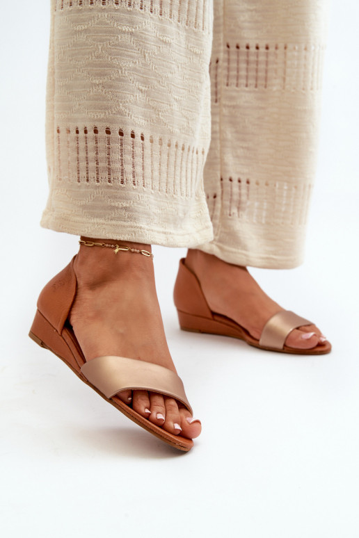 Sandalias de mujer Tiene queciejka 1971-68 marrón-color dorado Sandalias de mujer Tiene queciejka 1971-68 marrón-color dorado