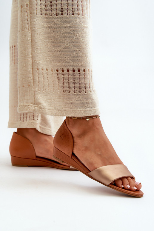 Sandalias de mujer Tiene queciejka 1971-68 marrón-color dorado Sandalias de mujer Tiene queciejka 1971-68 marrón-color dorado