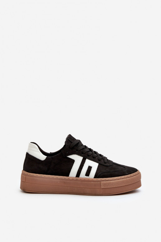 Zazoo N1095S2 Zapatillas modelo zapatos. Piel Femenino con una plataforma de color negro Zazoo N1095S2 Zapatillas modelo zapatos. Piel Femenino con una plataforma de color negro