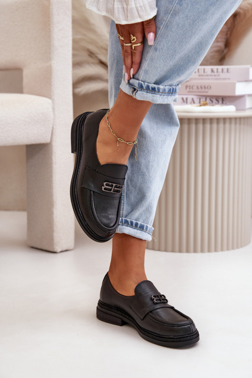 Zazoo 20174 Piel Estilo elegante zapatos Femenino con tacones anchos de color negro Zazoo 20174 Piel Estilo elegante zapatos Femenino con tacones anchos de color negro