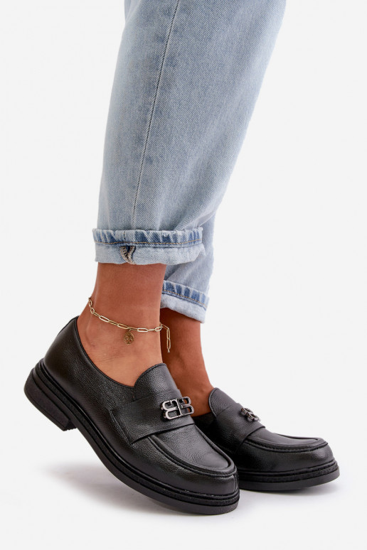 Zazoo 20174 Piel Estilo elegante zapatos Femenino con tacones anchos de color negro Zazoo 20174 Piel Estilo elegante zapatos Femenino con tacones anchos de color negro