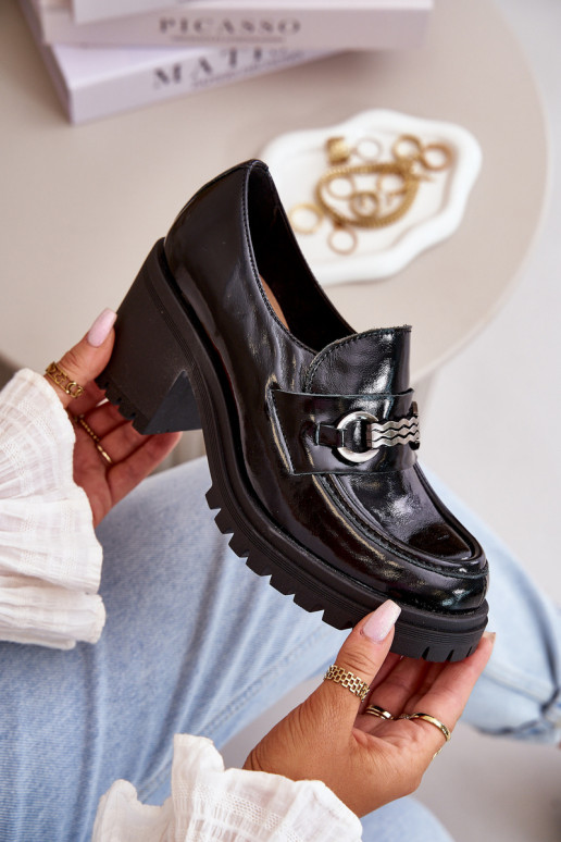 Zazoo 20175 con efecto barniz zapatos Femenino con tacones Cuero natural de color negro Zazoo 20175 con efecto barniz zapatos Femenino con tacones Cuero natural de color negro