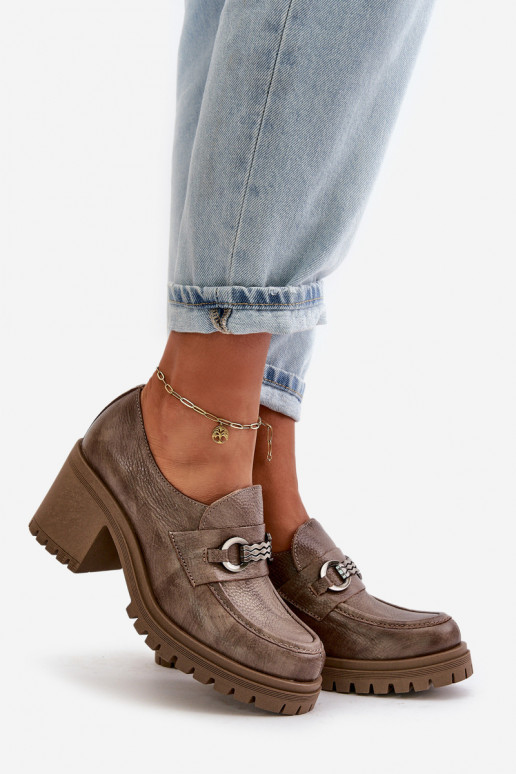 Zazoo 20175 zapatos Femenino con tacones Cuero natural beige Zazoo 20175 zapatos Femenino con tacones Cuero natural beige