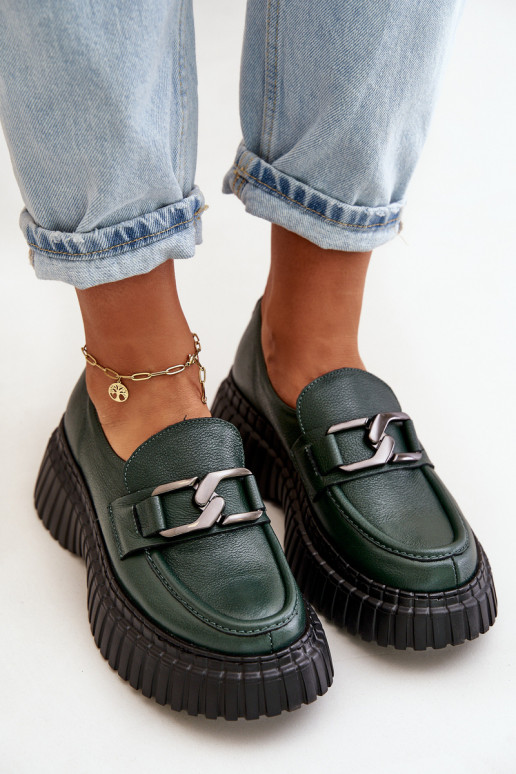 Zazoo 20176 zapatos mocasines de mujer Hecho de cuero natural de color caqui Zazoo 20176 zapatos mocasines de mujer Hecho de cuero natural de color caqui