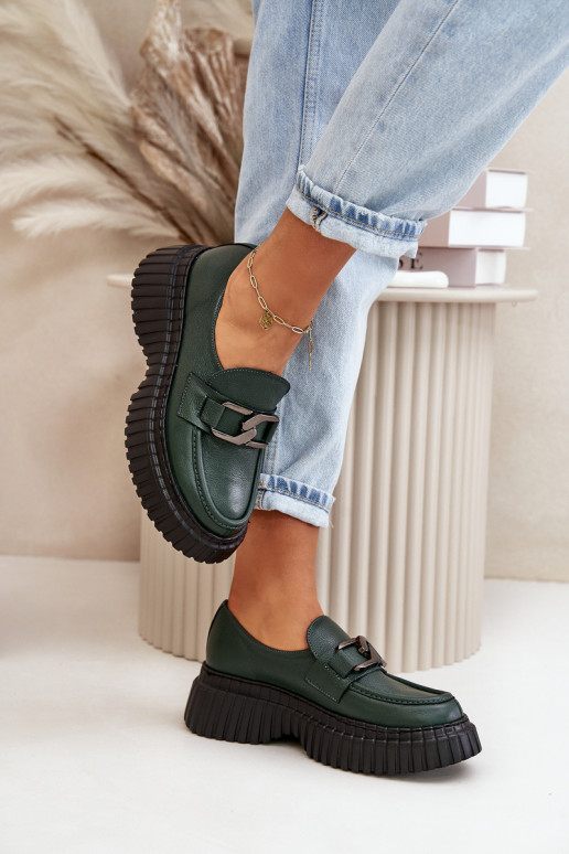 Zazoo 20176 zapatos mocasines de mujer Hecho de cuero natural de color caqui Zazoo 20176 zapatos mocasines de mujer Hecho de cuero natural de color caqui