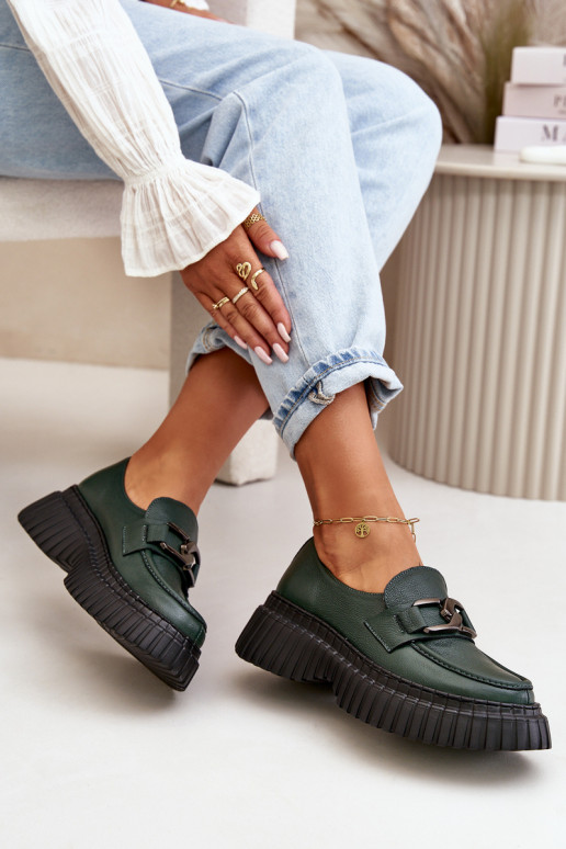 Zazoo 20176 zapatos mocasines de mujer Hecho de cuero natural de color caqui Zazoo 20176 zapatos mocasines de mujer Hecho de cuero natural de color caqui