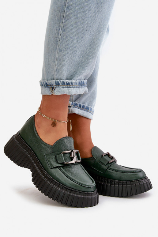 Zazoo 20176 zapatos mocasines de mujer Hecho de cuero natural de color caqui Zazoo 20176 zapatos mocasines de mujer Hecho de cuero natural de color caqui